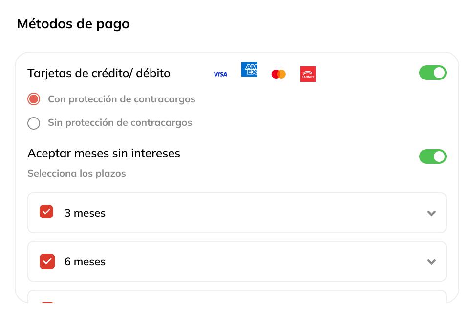 Métodos de pago